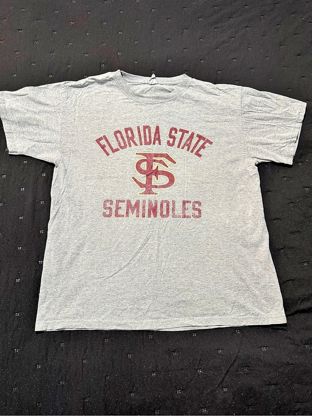 Vintage Jerzees Florida State Seminoles Gray Graphic Tee